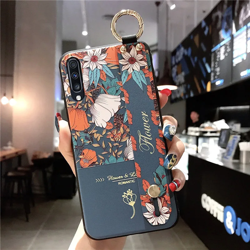 SK3-25WDROGreenMo SoCouple ремешок чехол для samsung Galaxy A70 A60 A50 A40 A30 A20 A10 Мягкая силиконовая ручная полоса держатель телефона чехол Крышка - Цвет: SK3-25WDROGreenMo