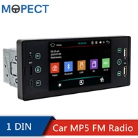 mopect 1 din 5 inch car mp5 fm radio video bluetooth player hd ips car music stereoplayer support mirrorlink