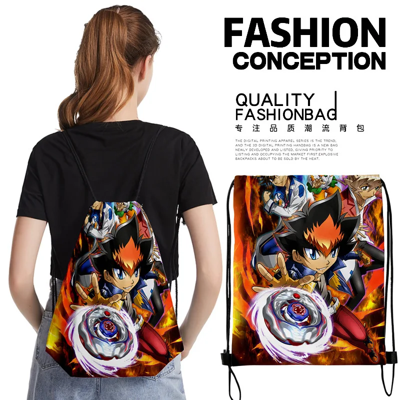Новинка 3D сумка с рисунком Beyblade Burst Evolution draw string модный портативный букет из