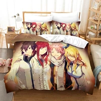 anime figure fairy tail kids bedding set comforter duvet cover sets bed linen twin queen king single size dropshipping gift boys