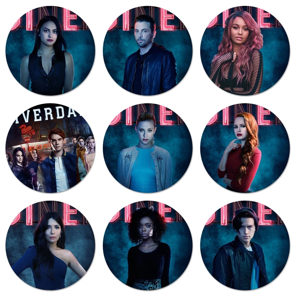 

American TV Shows Riverdale Actors stars Icons Pins Badge Decoration Brooches Metal Badges For Clothes Backpack Decoration 58mm
