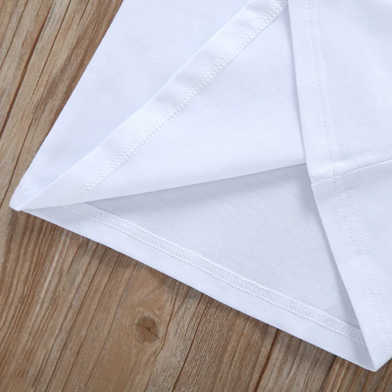 Летние топы с буквенным принтом для мальчиков и девочек от 1 до 6 лет хлопковые