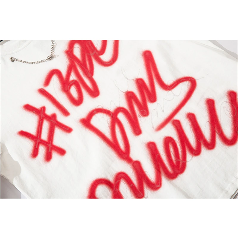 

Japanese Harajuku Emo Graffiti Chain T Shirt for Men Urban Mens Summer Streetwear Hip Hop Graphic Short Sleeve Emo T Shirts