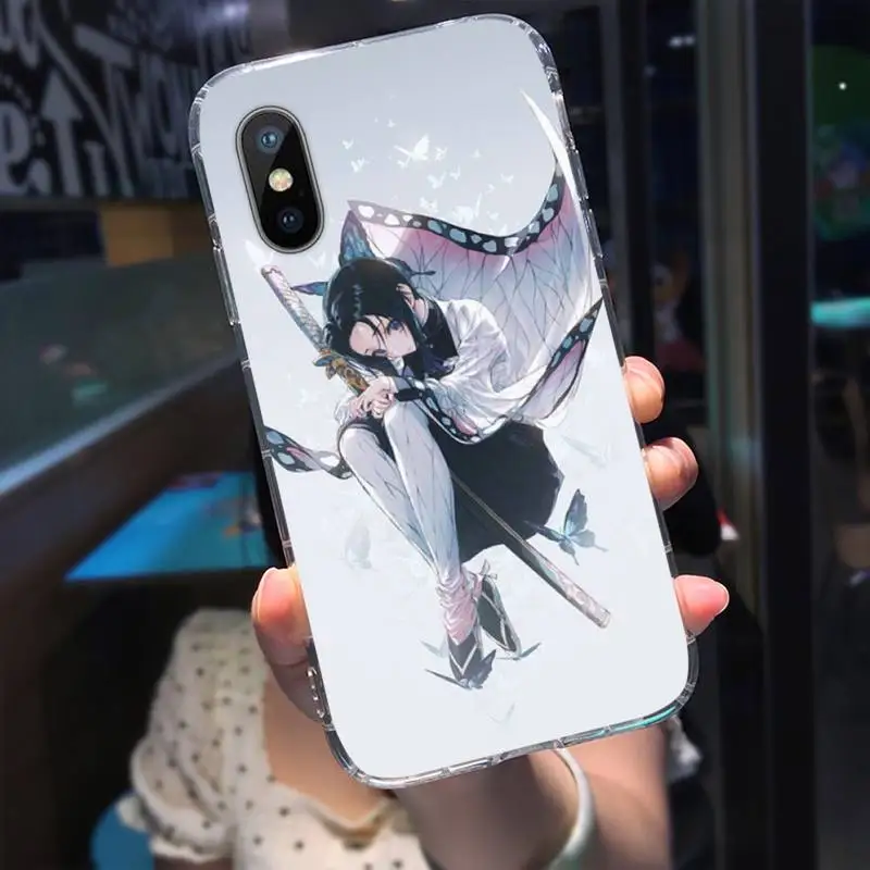 

demon slayer kimetsu no yaiba Phone Case Transparent for iPhone 11 12 mini pro XS MAX 8 7 6 6S Plus X 5S SE 2020 XR