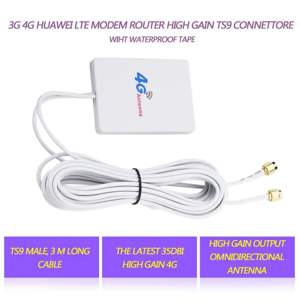 Антенна 3G 4G LTE TS9 Коннектор маршрутизатор Anetnna внешняя антенна с кабелем 3 м для