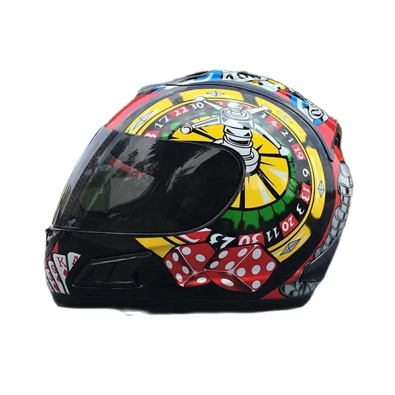 Мотоциклетный шлем на все лицо защитный для езды мотоцикле и велосипеде по