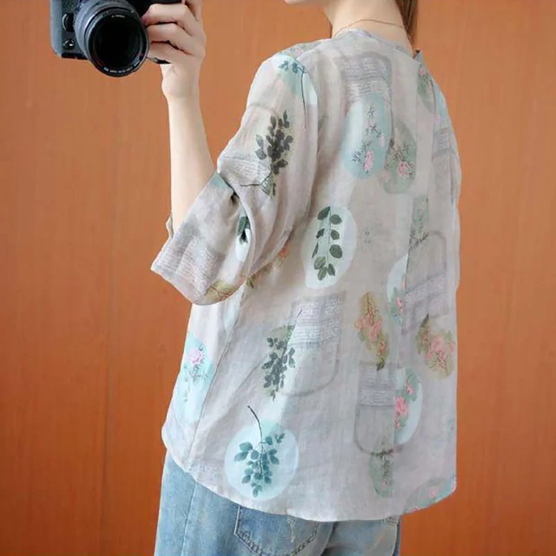 Новая летняя традиционная китайская одежда Hanfu с цветочным принтом Восточная для