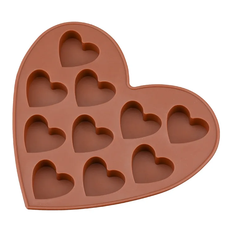 

10 heart-shaped chocolate baking mold Baking DIY Cake Mould fondant chocolate mold mold fondant molds