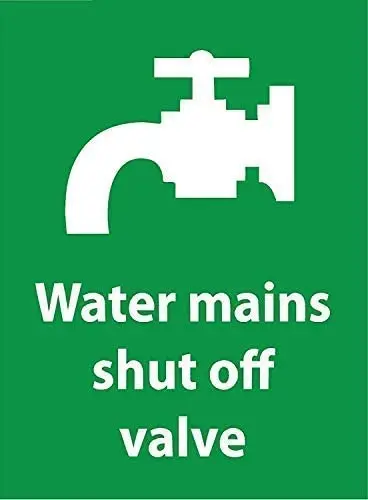 

Kathelgyn Metal Tin Sign Wall Decor Water Mains Shut Off Valve for Outdoor Indoor Aluminum Sign 11.8 x7.8