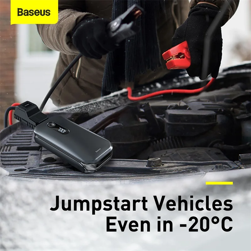 $59.99 Baseus Portable Car Jump Starter Device Power Bank Emergency 12000mAh High Power 12V Car Battery Booster Auto Starting Device