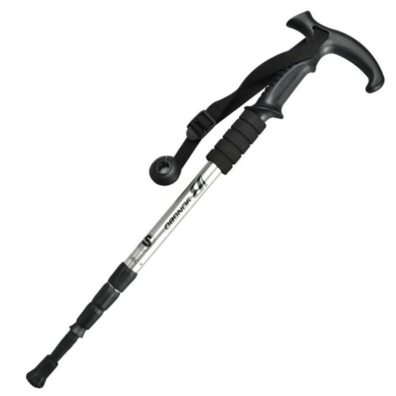 

NEW-Telescopic Hiking Walking Poles Multifunction Climbing Sticks Survival Kit Trekking Rods Outdoor Accessories