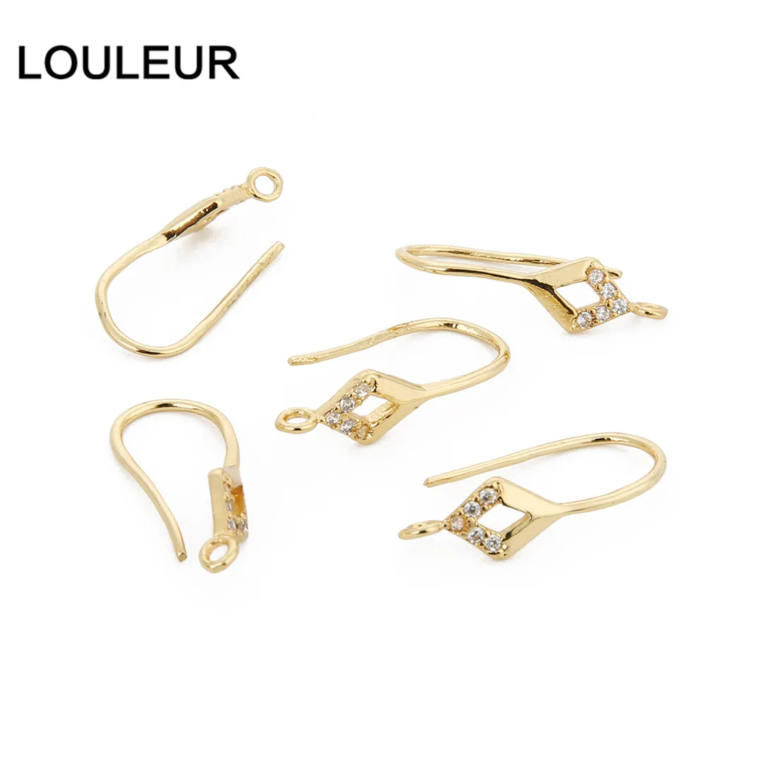 Louleur, 2 шт./лот, u-образные серьги в форме листа, крючок для женщин, сделай сам, серьги, модные ювелирные аксессуары, серьги, застежки, крючки