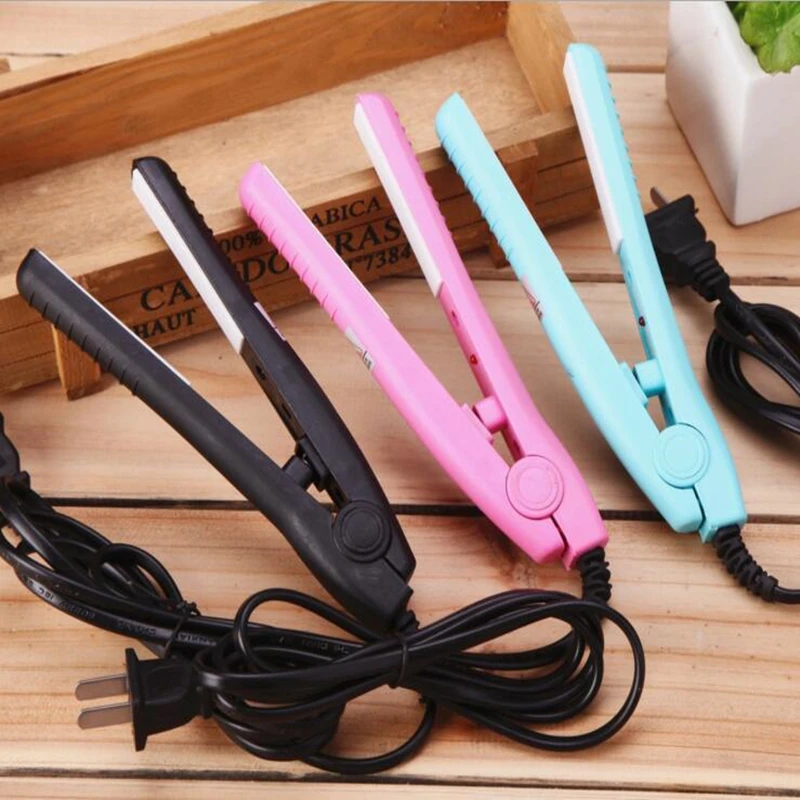 Мини керамический электронный выпрямитель волос гофрированно железо Утюги
