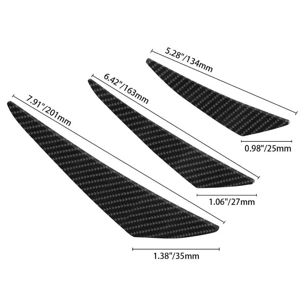 Хит продаж 6 шт. универсальный подходит для переднего бампера губ диффузор Canards