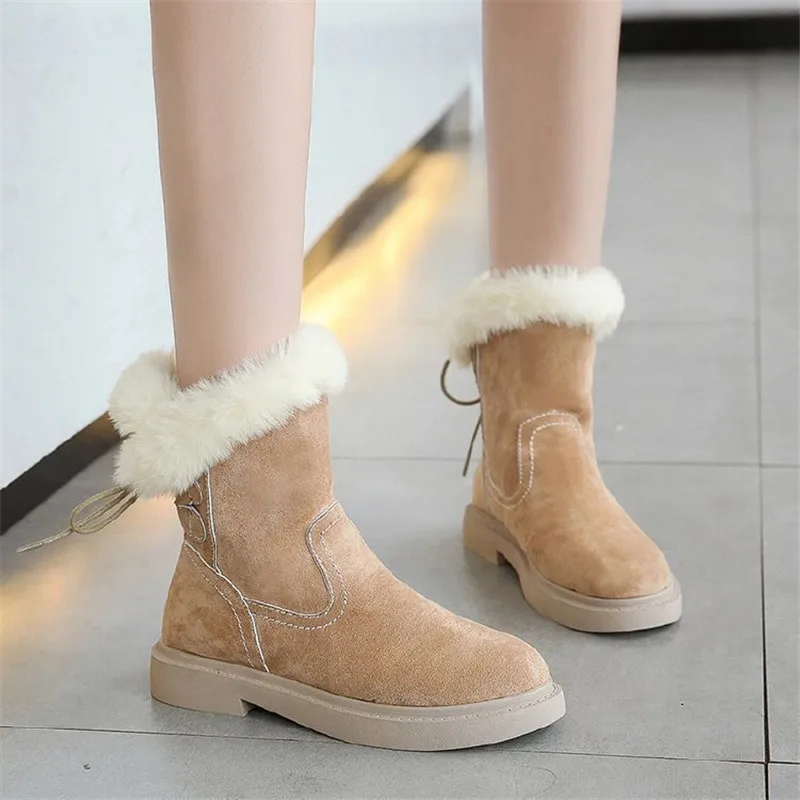

Ladies Ankle Boots Warm Plush Snow Shoes Footwear 2020 Winter Boots Shoes Woman Snow Boots For Women Short Boots