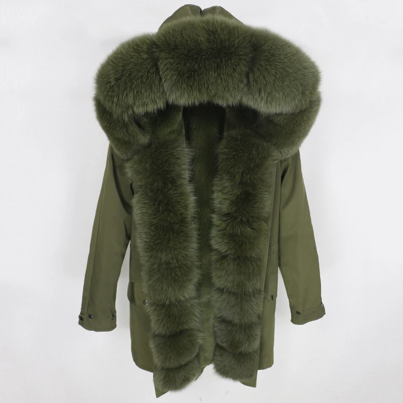 OFTBUY Водонепроницаемая длинная парка зимняя куртка Женское пальто из натурального меха натуральный Лисий меховой капюшон, воротник теплый съемный уличная Роскошная Новинка