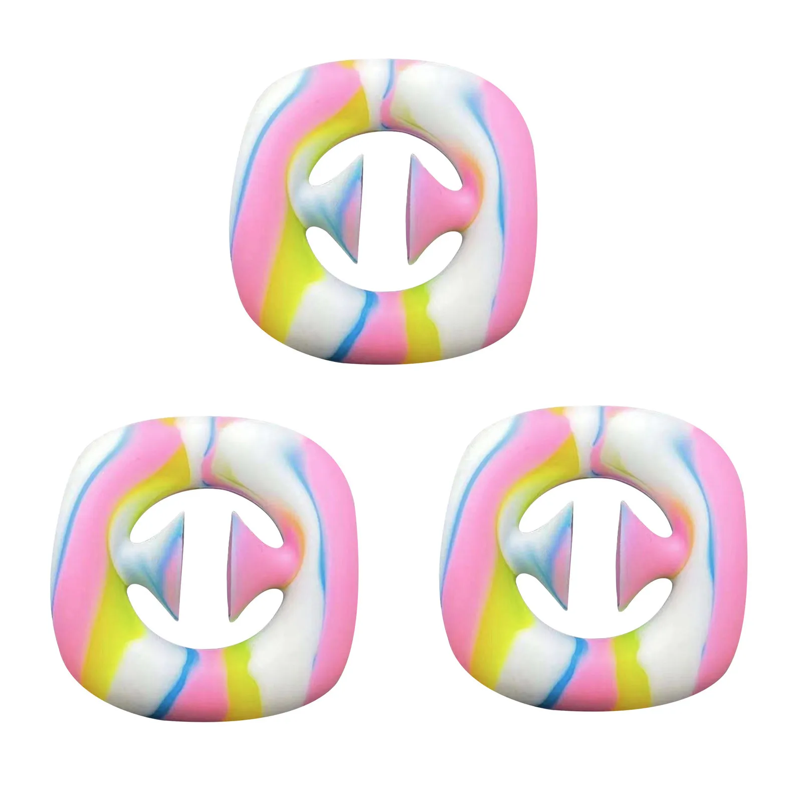 

3pc Silicone Fidget Toys Snap Hand Grab Antistress Toy Autism Special Needs Stress Relief Calming Simple Dimple Fidget Toys Gift