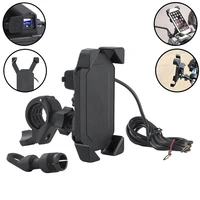 usb telescopic type round terminal bracket motorcycle charger usb car mobile phone charger for 3 5 7 inches mobile phone