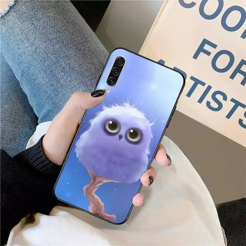

Cartoon Animal Night Lovely Owl Phone Case For Samsung galaxy A S note 10 7 8 9 20 30 31 40 50 51 70 71 21 s ultra plus