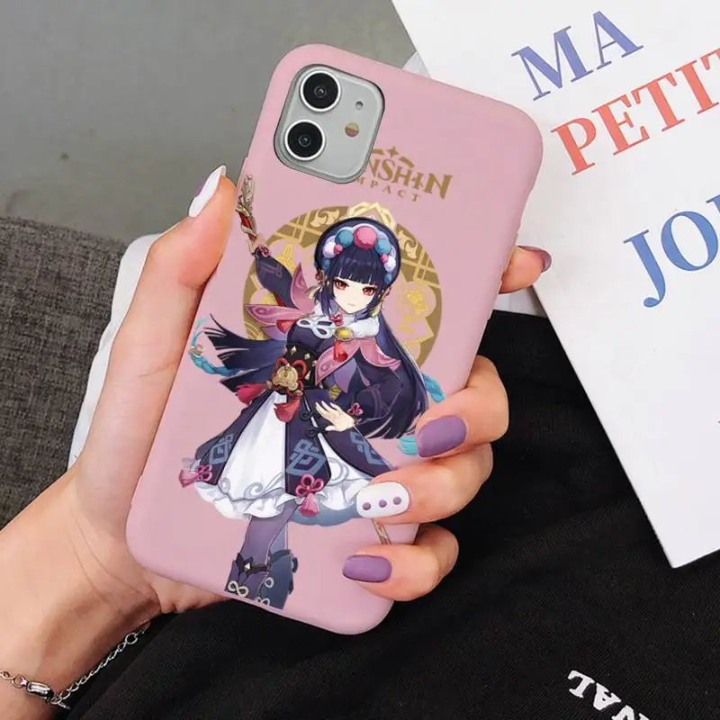 

Yinuoda Genshin Impact YunJin Phone Case Soft Solid Color for iPhone 11 12 13 mini pro XS MAX 8 7 6 6S Plus X XR