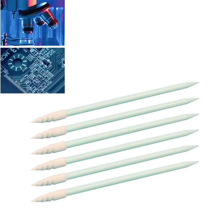 

100Pcs/Pack Small Pointed Tips Cloth Head Cleaning Swab Lint Dust Free Sticks for PCB Board Electronics Small Area