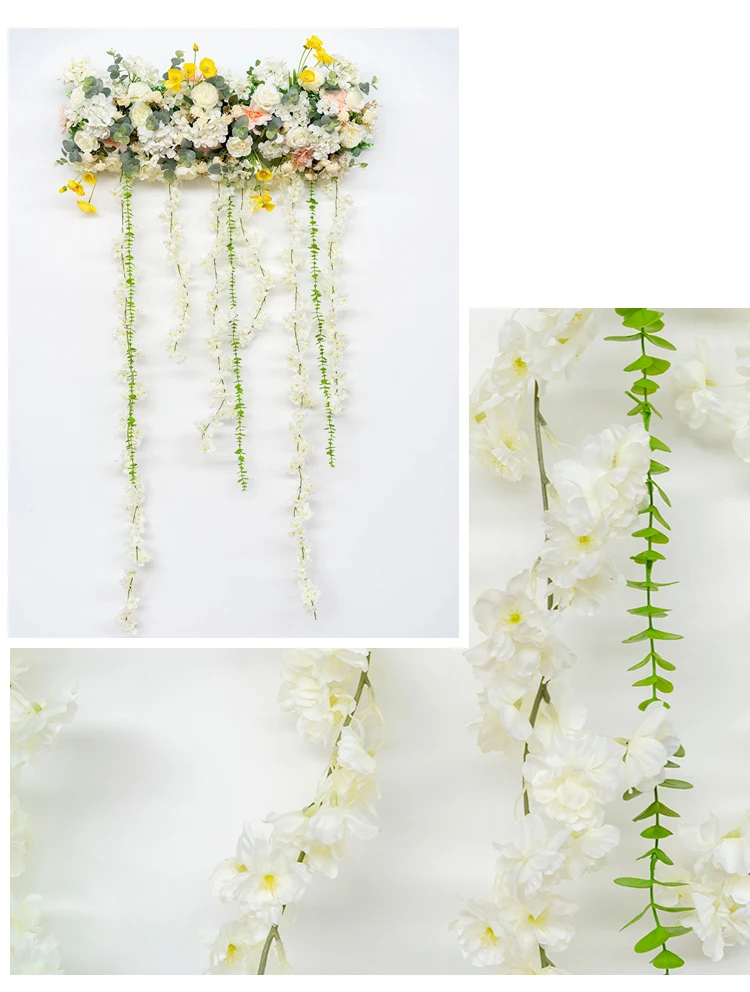 JAROWN Искусственный Роза ряд цветов Цветочный Арка Декор Свадебный основной стол украшение свадебный фон настенный реквизит Sztuczne Kwiaty