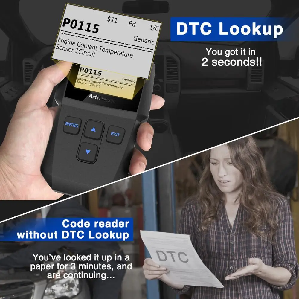 TOPDON AL200 полный OBD2 сканер OBDII код ридер автомобильный диагностический инструмент