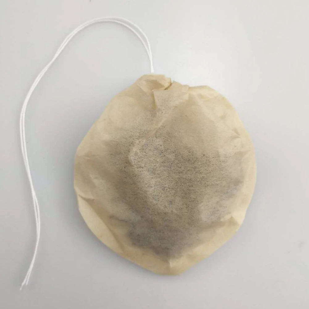 

100PCS Round Tea Bags Empty Fragrant Tea Filter Bags with String Tie Sealed Paper Tea Bags Loose Herbal Tea Disposable Tea Bags