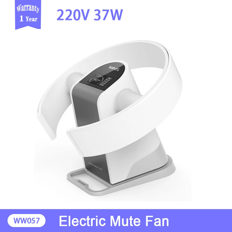 

Электрический бесшумный вентилятор для умного дома, 220 В, 37 Вт, многофункциональный настольный безлистный светодиодный вентилятор с дистан...