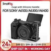 smallrig dslr sony a6400 camera cage rig with silicone handgrip handle cold shoe for sony a6100a6300a6400 camera 3164
