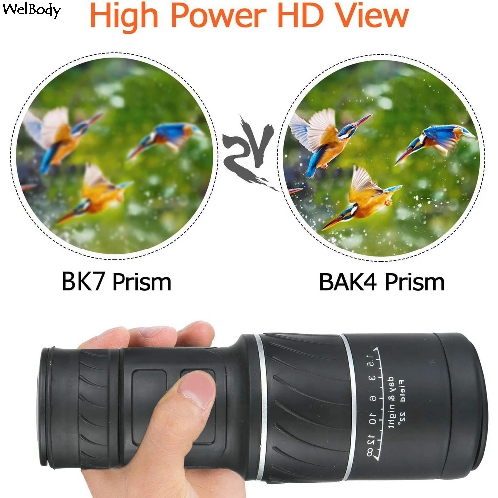 Портативный телескоп 40x60 Военный HD Профессиональный монокулярный зум бинокль