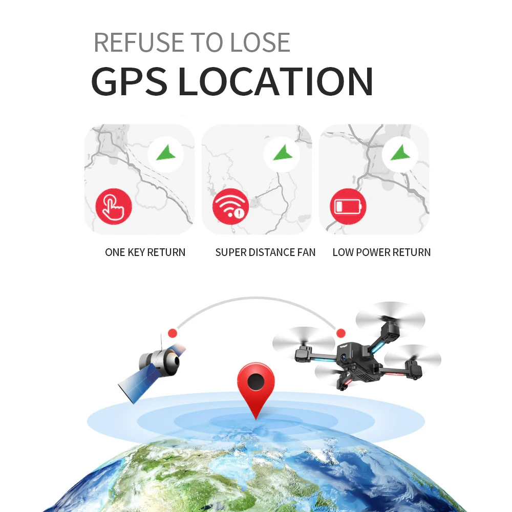 S176 Дрон 4K GPS HD Двойная камера 5G FPV изображение оптический поток следуй за мной