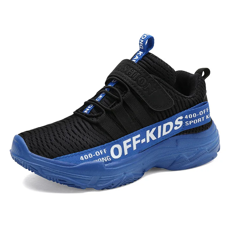 

Children's Sneakers Fashion Hook & Loop Mesh Breathable Sport Damping Sole For Children Sneakers Boys Running Shoes Big 30-39