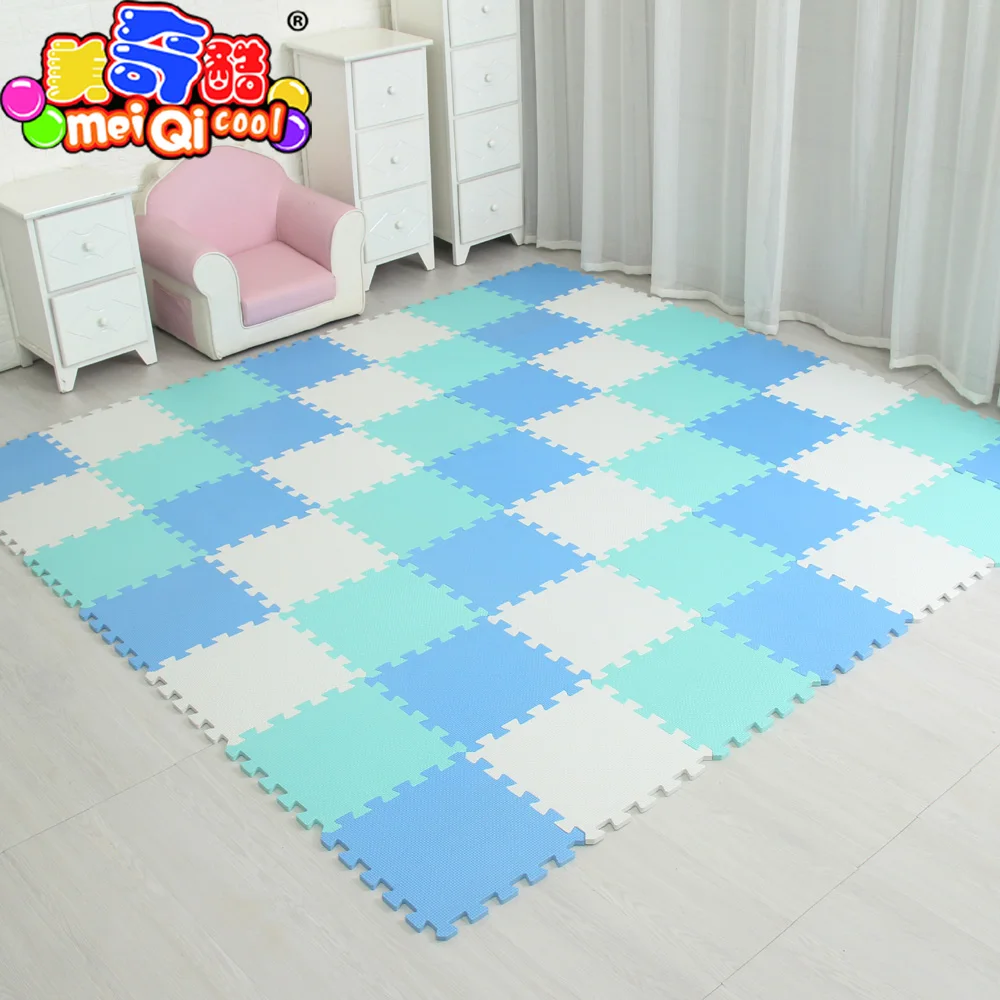 Mei qi cool-alfombra de rompecabezas de espuma EVA para ni&ntilde;os, azulejos de ejercicio entrelazados, alfombra de suelo, 30x30cm 18 24/ 30 piezas-5
