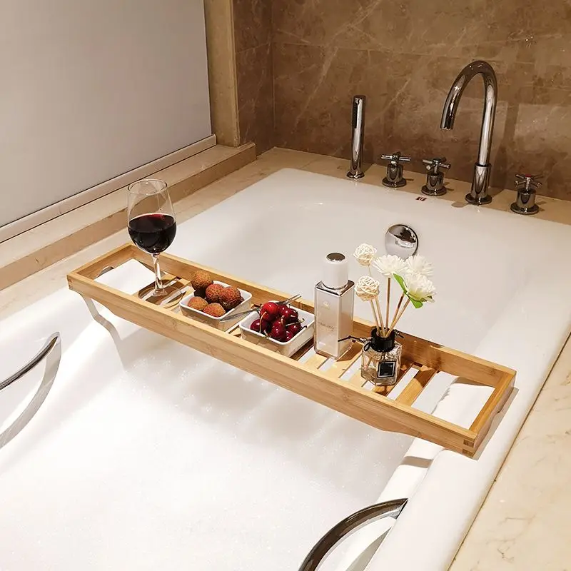 

Bamboo extension antiskid bathroom multi function bathtub shelf toilet spa bath shelf bathtub tray bathtub accessories