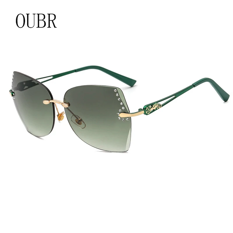 OUBR модные женские Стразы для рукоделия солнцезащитные очки Дамские Тонкие ноги