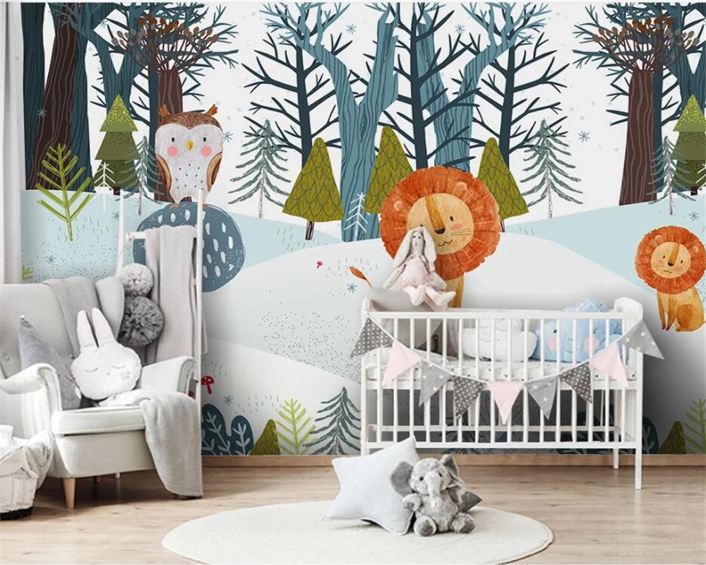 

beibehang Custom modern minimalist hand painted children's room hot air balloon girl boy bedroom mural papel de parede wallpaper