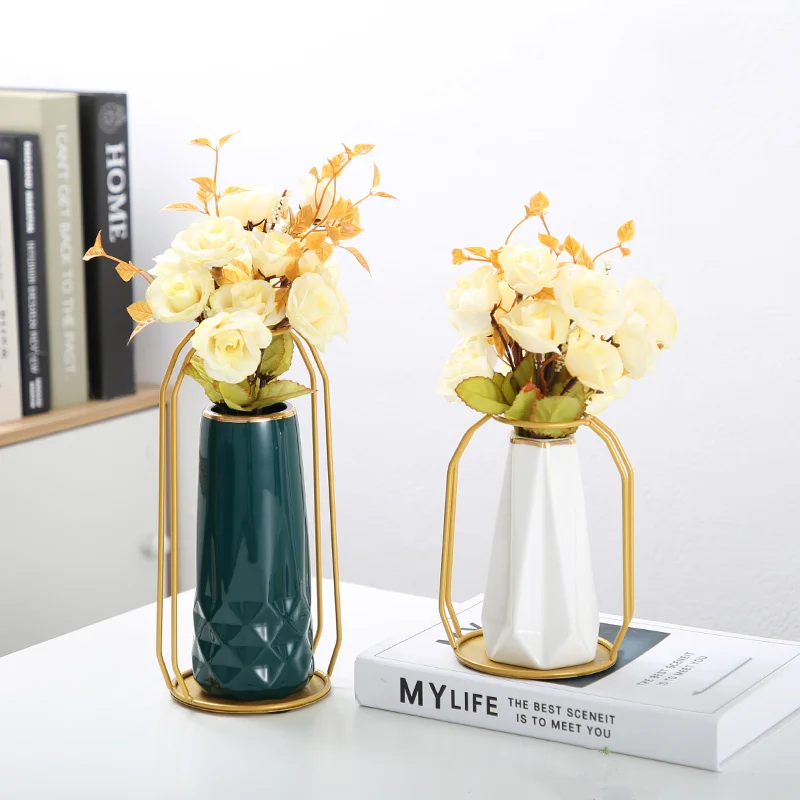 

Luxury Modern Art European Vase Minimalist Ceramics Creative Desk Indie Room Decor Kitchen Wazon Wedding Decoration BK50HP