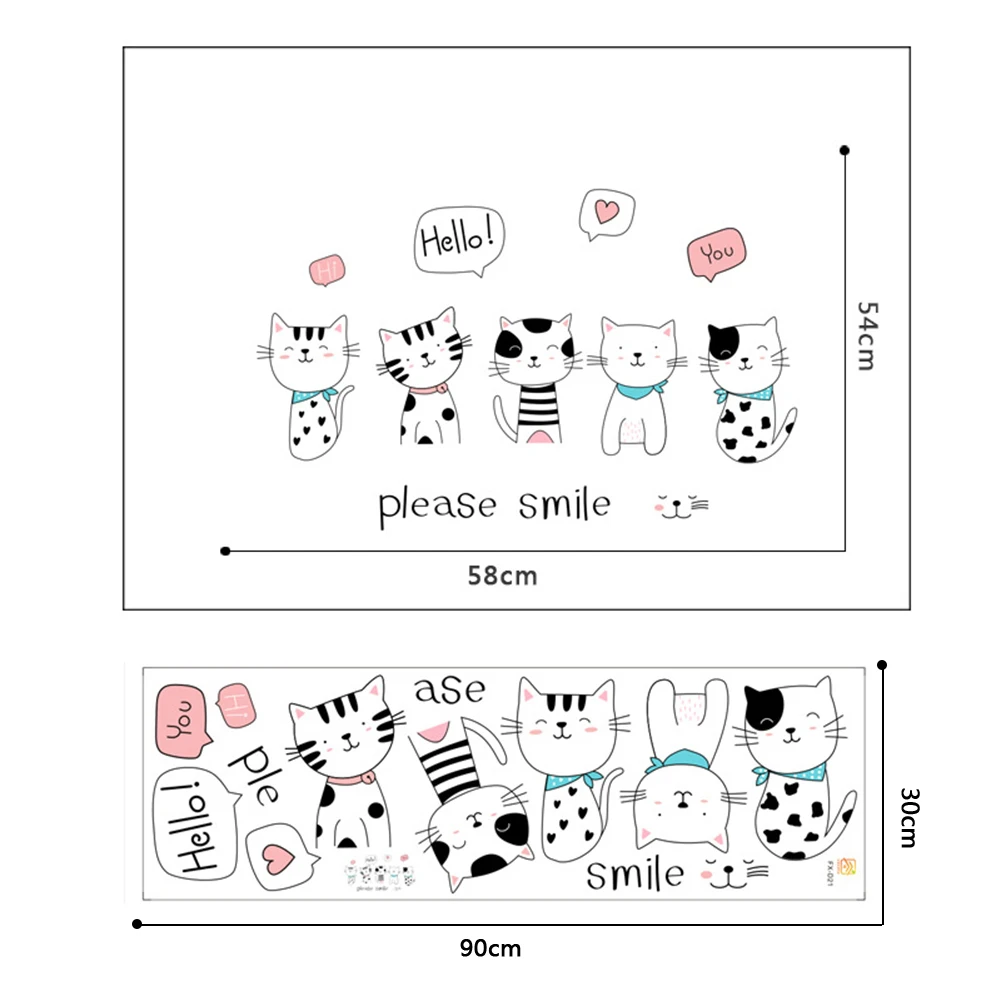 

Self-Adhesive Wall Sticker Waterproof Cartoon Art 30x90cm Cute Bedroom