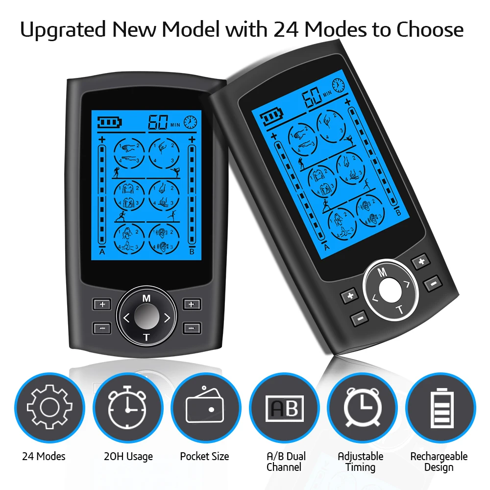 Перезаряжаемый Электрический аппарат для облегчения боли 16 режимов переносной