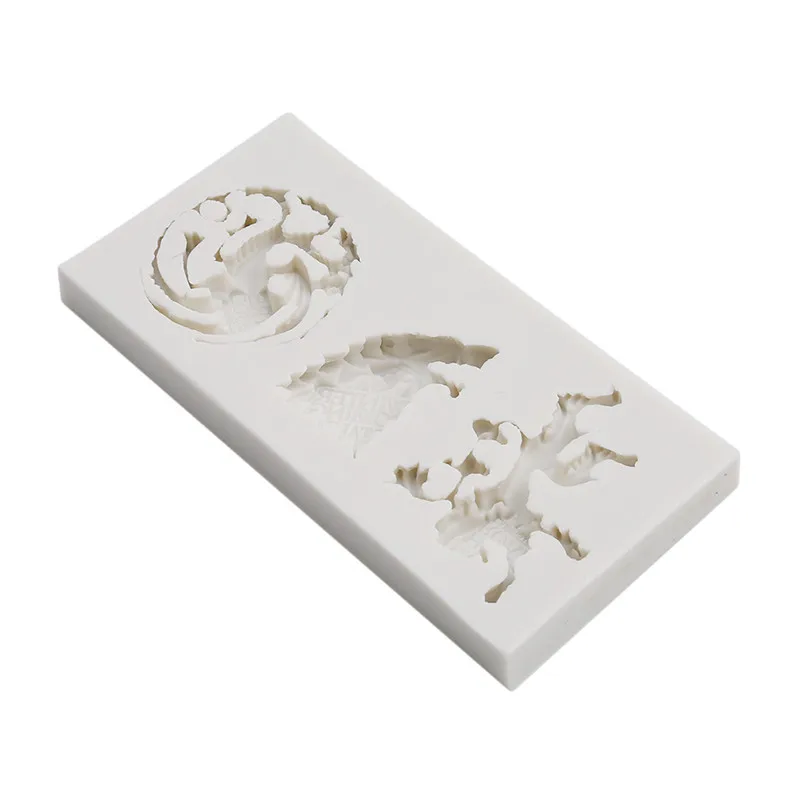 Silicone 3D DIY Unicorn Lion Dragon Wolf Reindeer Fish Sun Bird Form Halloween Cake Mold Decorating Tools Stencil Templates | Дом и сад