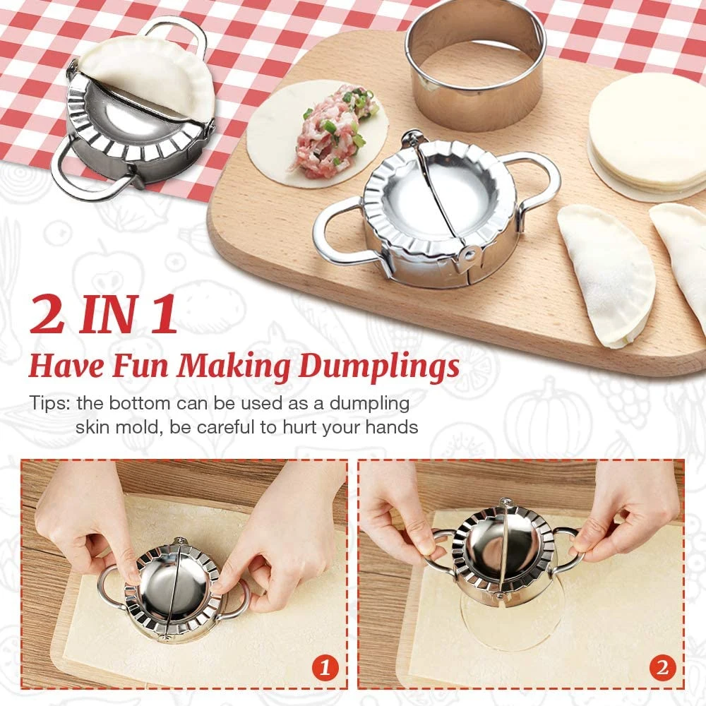 4 in 1 DIY Dumpling Mold Dumplings Maker Tool Wrapper Cutter Jiaozi Pierogi Pastry Molds Kitchen Baking Accessories | Дом и сад