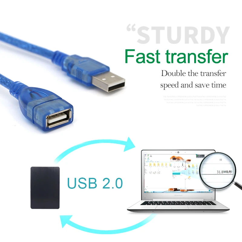 USB 2 0 удлинитель высокоскоростной провод Папа мама для Smart tv PS4 Xbox U диск клавиатура