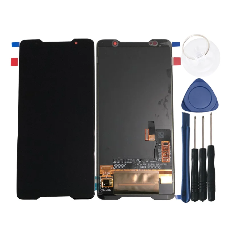 6 0original amoled for asus rog phone zs600kl lcd display screen touch panel digitizer for asus zs600kl with frame free tools free global shipping