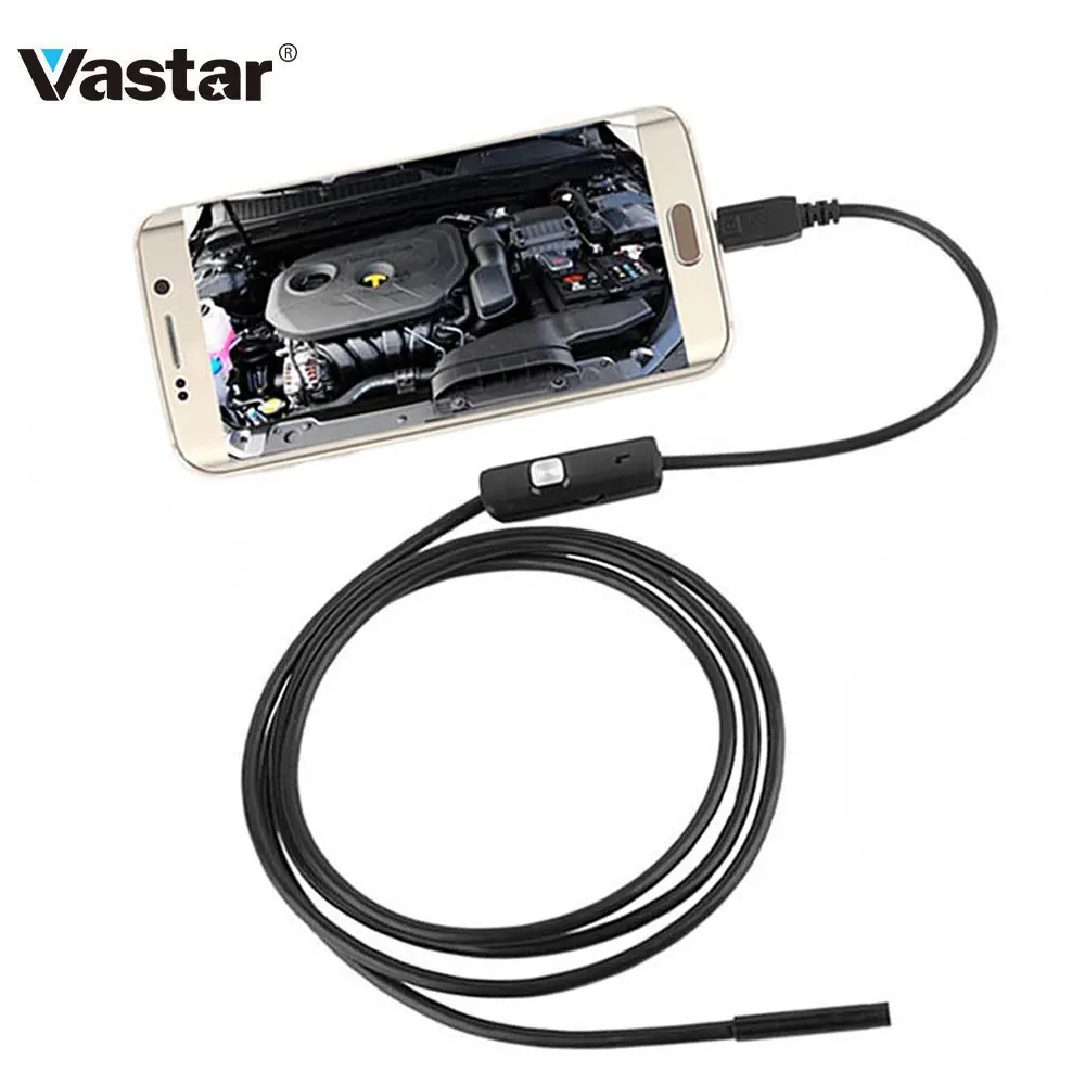 Камера Эндоскоп Vastar водонепроницаемая USB Android Бороскоп гибкая камера 5 мм 7 для ПК