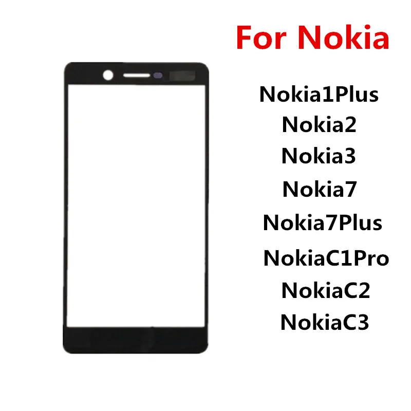 

Outer Screen For Nokia 1 Plus 2 3 7 C1 Pro C2 C3 Front Touch Panel LCD Display Screen Out Glass Cover Lens Repair Replace Parts