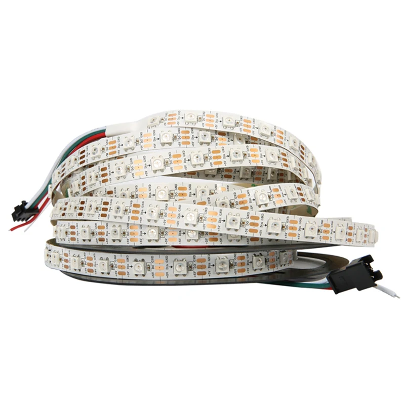 Светодиодная лента WS2812B 1/3/4/5 м 30/60/144 светодиодов/м 5 В WS2812 RGB черный/белый цвет