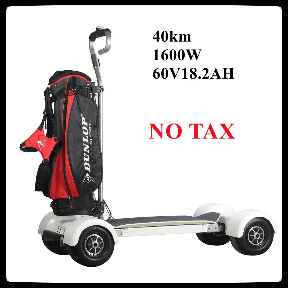 Sunnytimes Fast White Golf Cart Electric Mobility Scooter 10 inch Tire 4 Wheels 40km 1600W 60V18.2AH Electric Golf Scooter