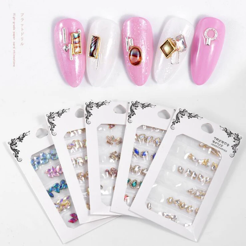 Украшения для ногтей новые украшения дизайна стразы из сплава смешанные Стразы с