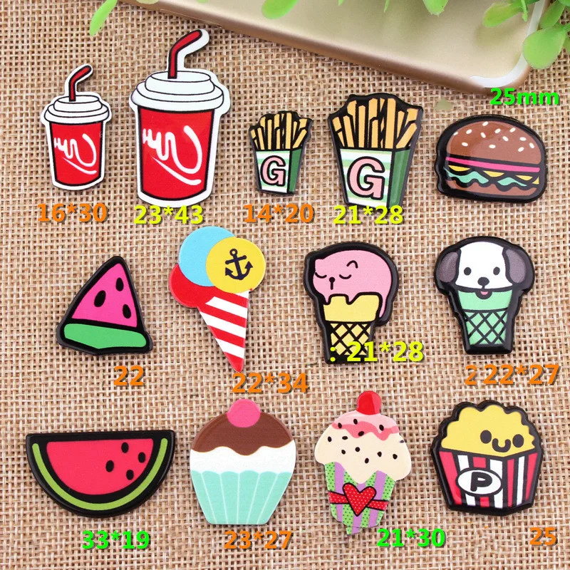 Мини-заказ 10 шт. разноцветная пищевая смола кабошоны глина подвески материал